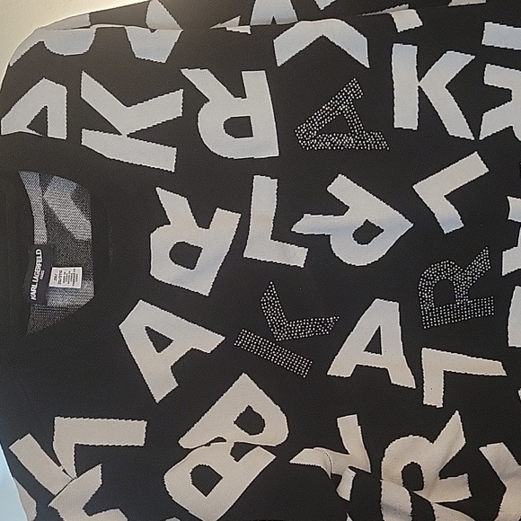 Karl Lagerfield Black and White Sweater - Picture 4 of 4